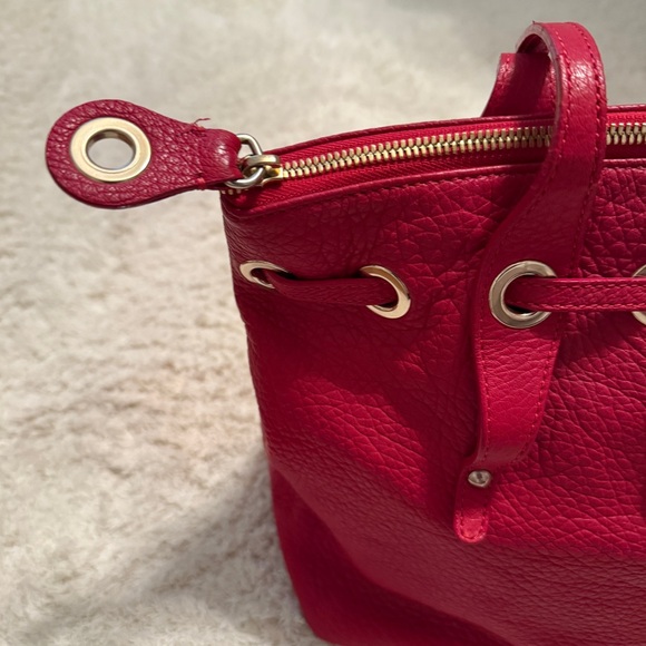Jimmy Choo Rhea Red Leather Shopper with Dustbag - Picture 8 of 14